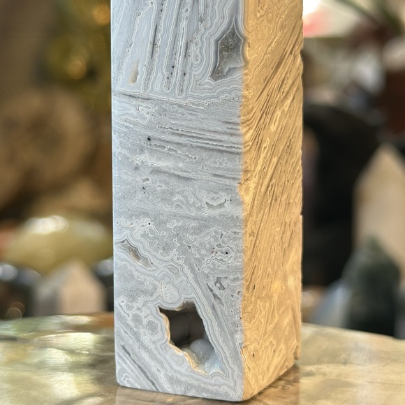 🎄SALE🎄Mexico Agate 4 Sided Crystal Point With Druzy! - Picture 7 of 12